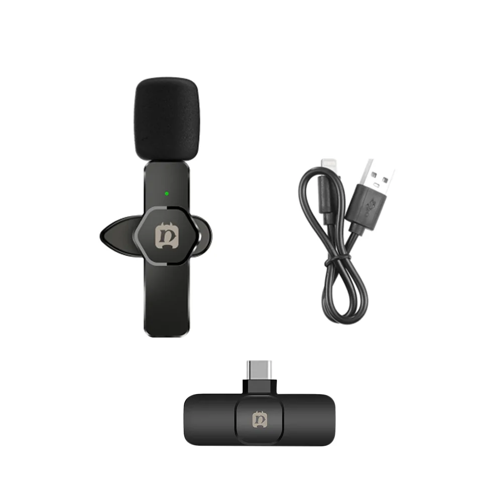 

Wireless Microphone Video Recording Noise Reduction Clip On Microphone Lavalier Microphone