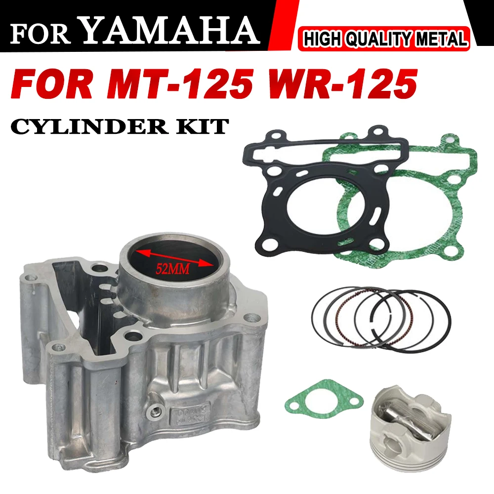 

52mm Big Bore Motorcycle Cylinder Block Gasket KIT Piston Set Ring for YAMAHA MT 125 XMAX 125 YZF R125 YZF-R125 WR125X WR125R
