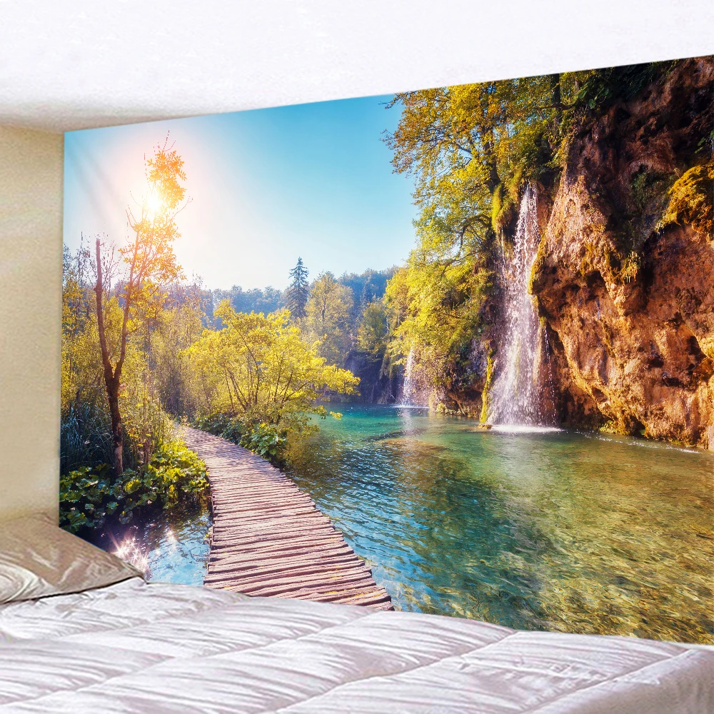 

Гобелен из полиэстера с пейзажем заката