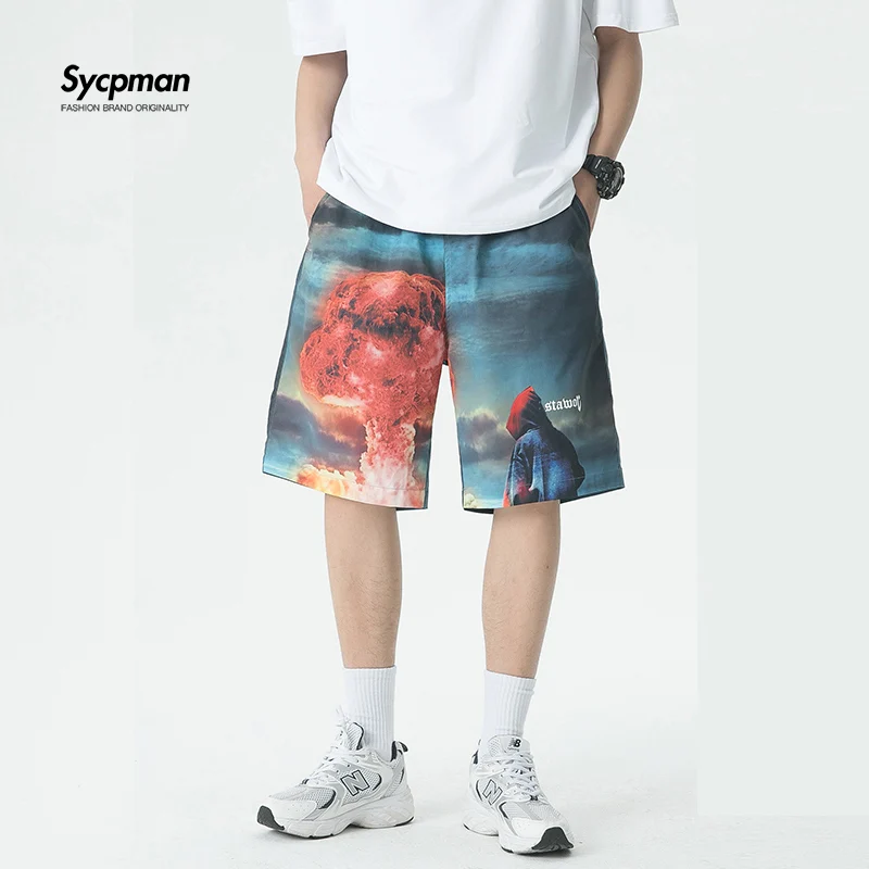

2022 New Personalized Casual Men's Shorts Printed Sports Breathable Joker