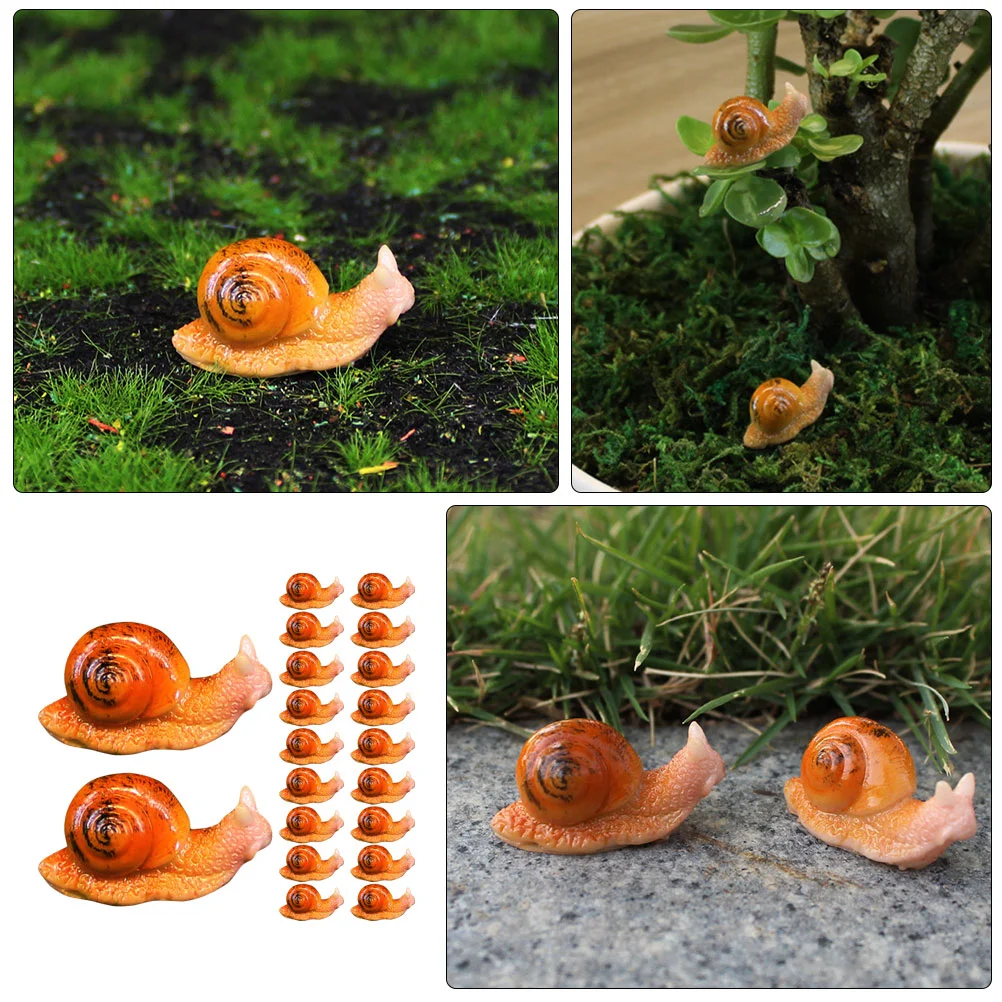 20 шт. орнамент в виде улитки мини-декор украшения форме смолы статуэтки для