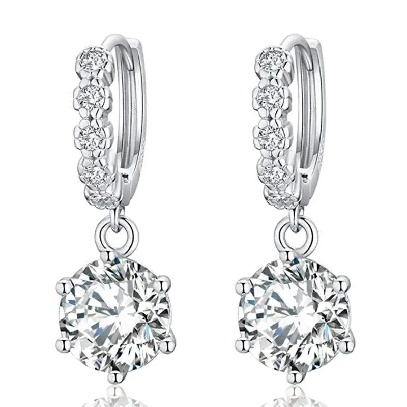 

Luxury 1ct Moissanite Hoop Earrings for Women 925 Sterling Silver Jewelry Gift