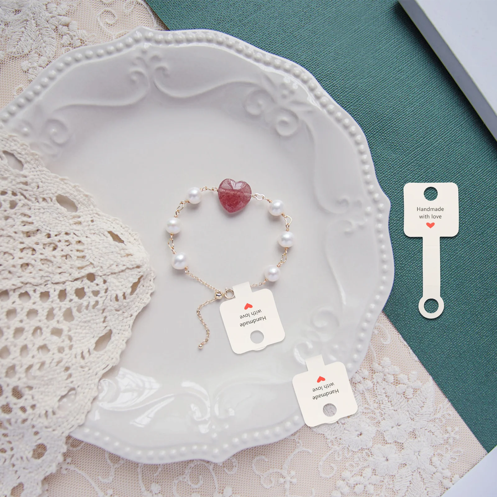 

100pcs Necklace Card Holders Necklace Folding Cards Display Paper Cards for Jewelry