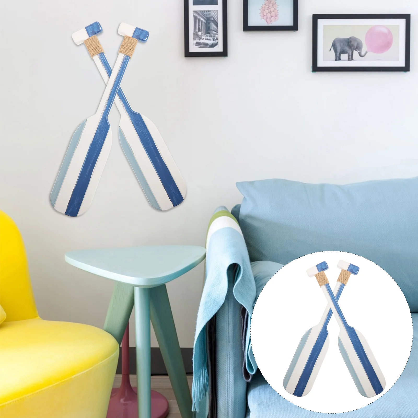 

Oar Wall Decor Nautical Wooden Wood Beach Paddle Hanging Ornament Oars Ornaments Coastal Decorationboat Paddles Mediterranean