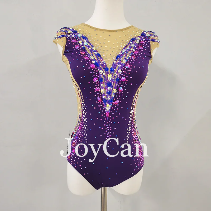 JoyCan Rhthmic гимнастические трико для девушек женщин Фиолетовый спандекс элегантная