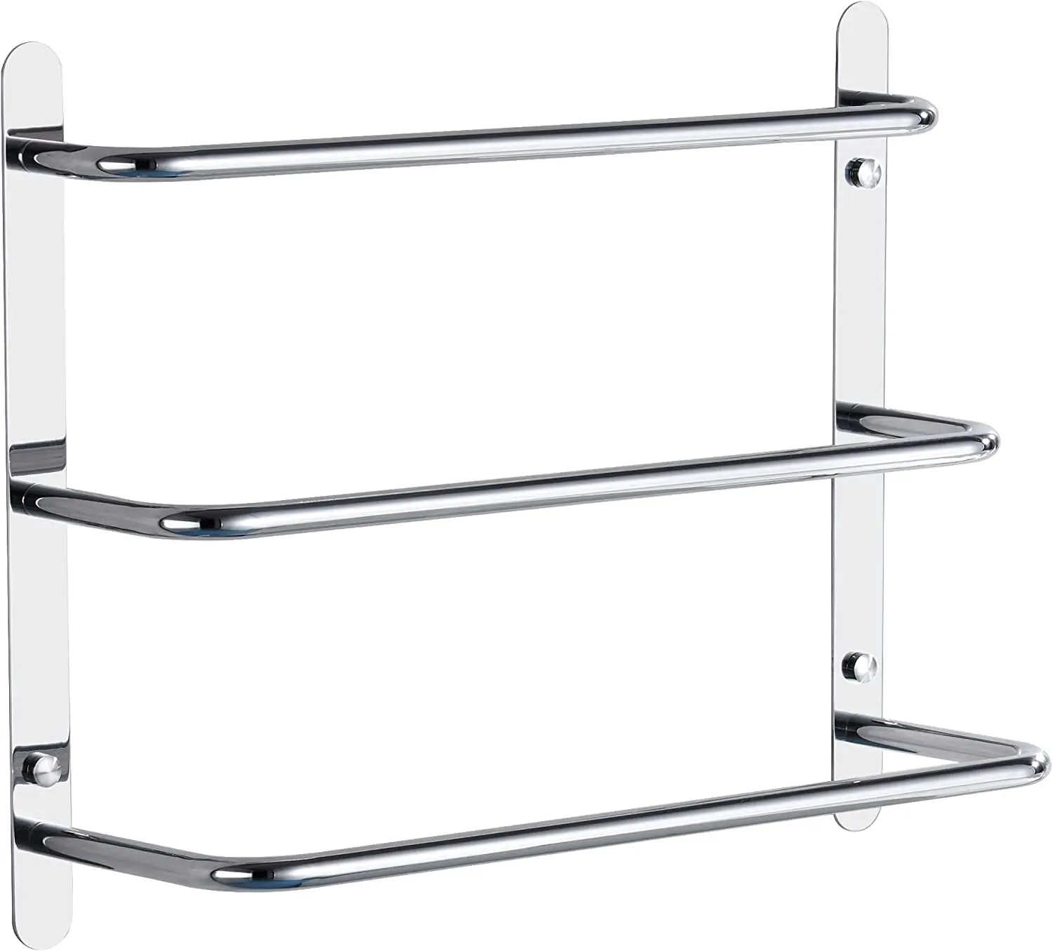 

Chrome Finish 304 Stainless Steel Wall Mounted Bathroom Towel Rack 3 Tiers Bars