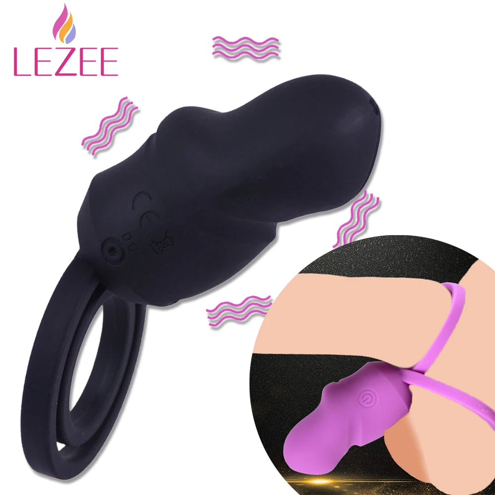 LEZEE мужское кольцо для эректильного пениса вибрирующие кольца члена вибратор