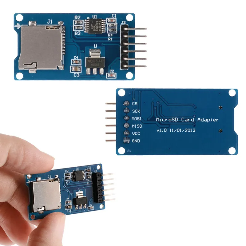 3X Micro-SD SDHC Shield TF Card защитный модуль памяти 6 Pin SPI для Arduino |
