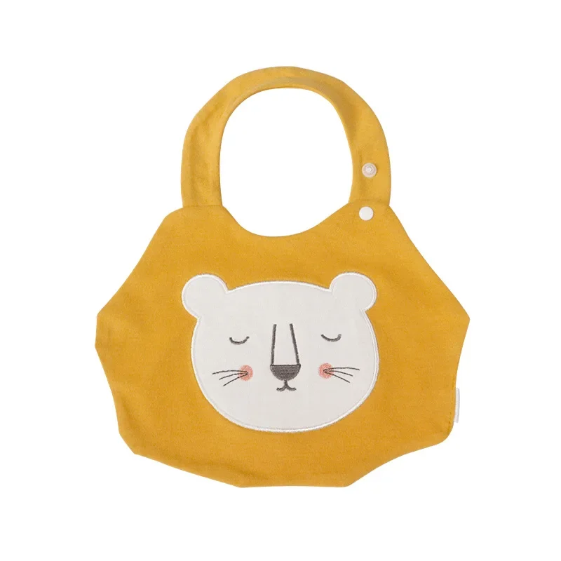 

Soft Cartoon Animal Baby Bibs Cute Lion Cat Baby Girl Boy Saliva Towel Newborn Bib Soft Cotton Infant Burp Cloths Feeding Apron