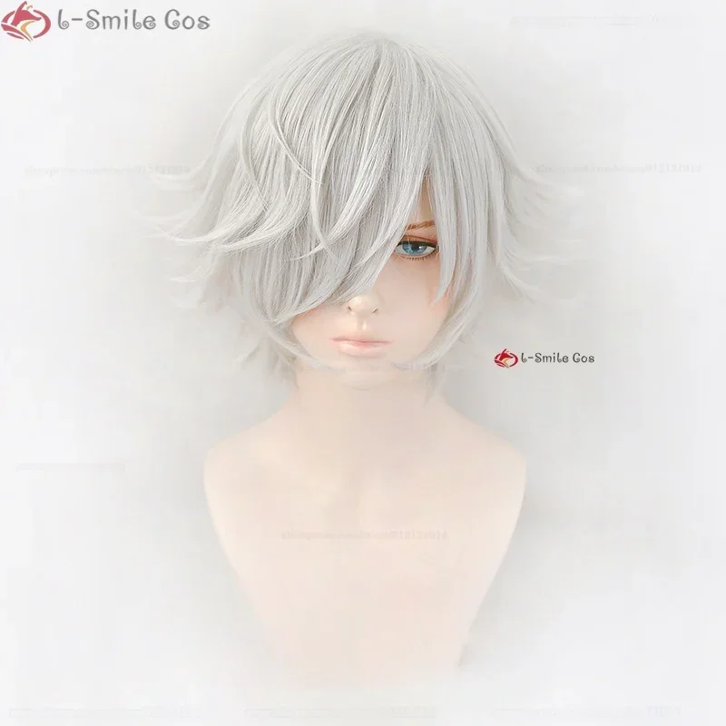 Аниме Токио Мстители Wakasa Imaushi Короткий серебристо-белый парик для косплея