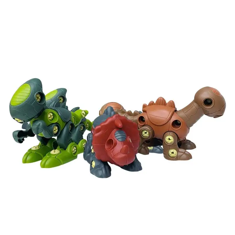 

Take Apart Dinosaur Toys Dinosaur Assemble Toys Toddler Learning Toys DIY Drilling Screw Dinosaur Montessori Disassembly Assembl