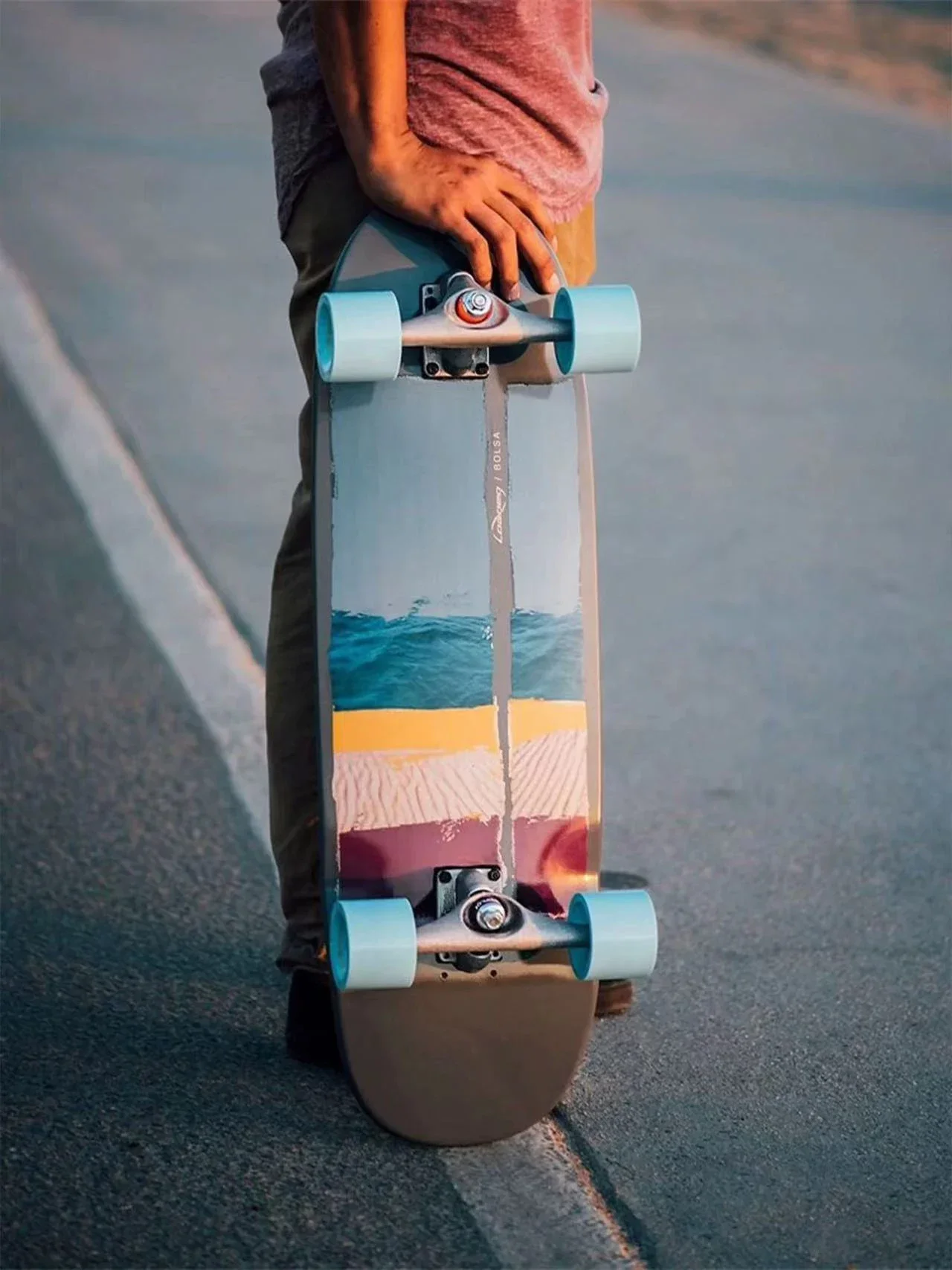 Фото Скейтборд Surf Land CX4 CX7 Maple Single Kick Carving Cruiser Скейтборд Longboard Pumping Cool Side Sport Street Outdo №3