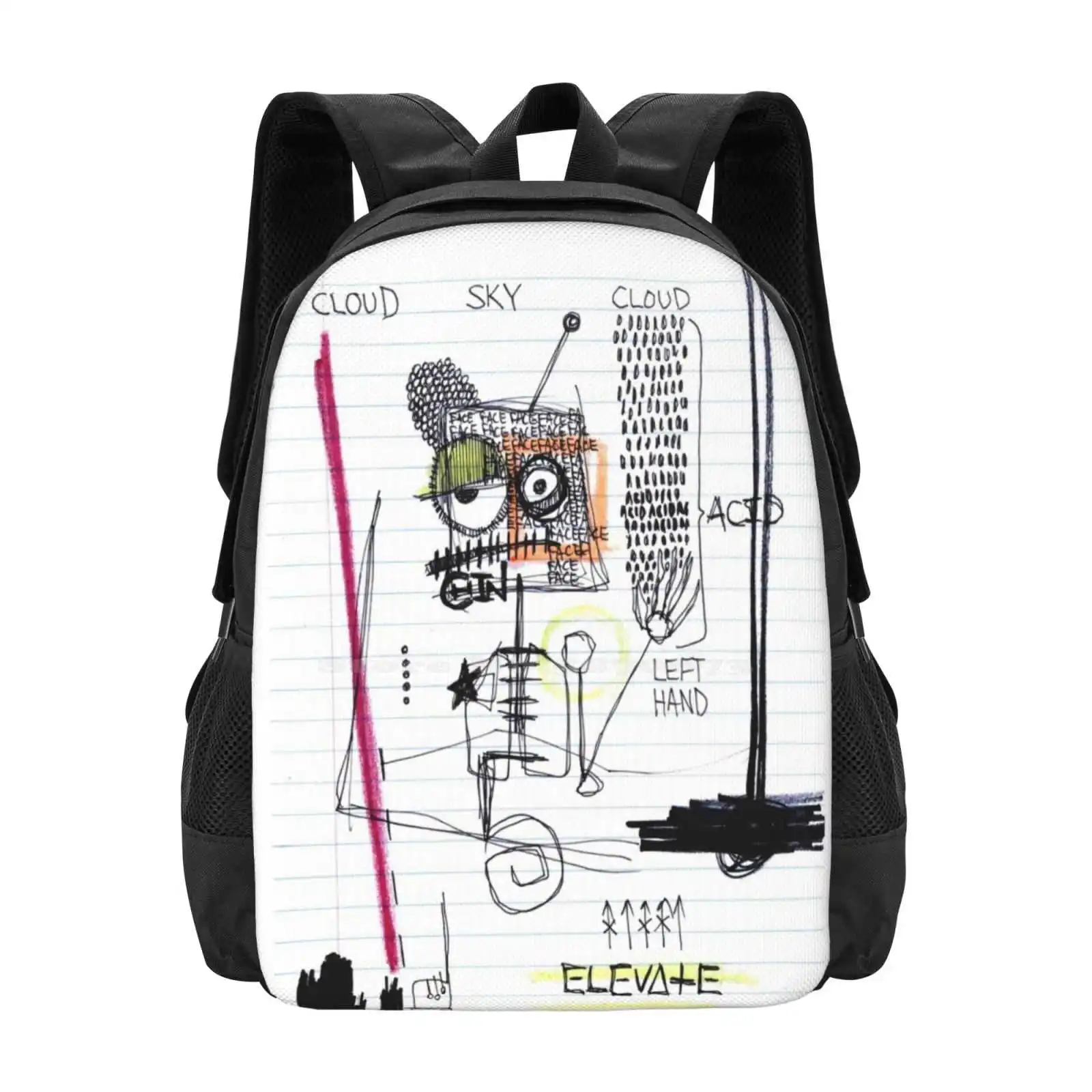 

Система погоды горячая Распродажа рюкзак модные сумки система погоды дулы Sharpie робот кислотный дождь облако небо лицо миюмиарт абстрактный