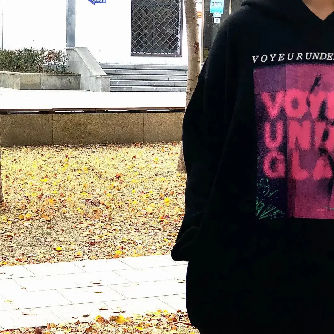 Черная толстовка с капюшоном для женщин винтажная графическим рисунком топы Y2k