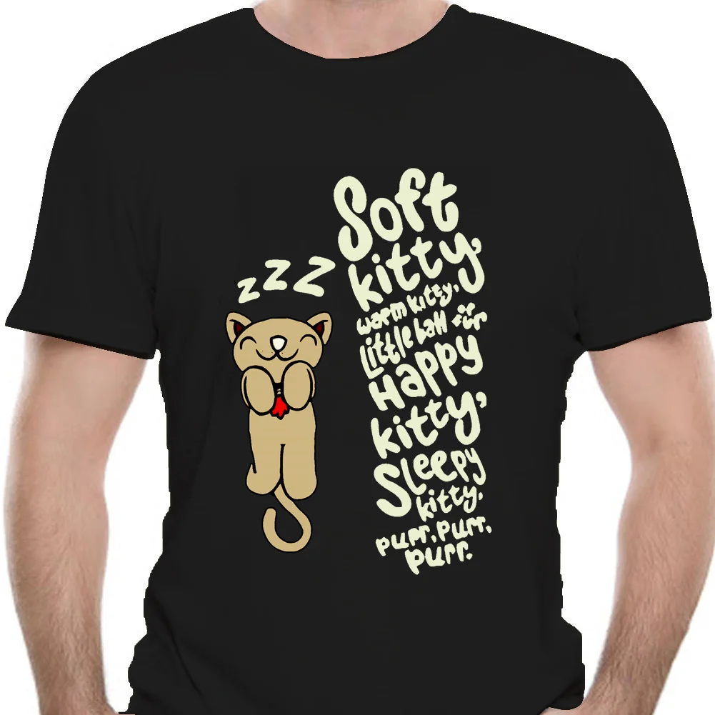 

The Big Bang Theory Soft Kitty 100% Cotton T-shirts Kawaii Designer Basic Short Sleeve Summer Crew Neck Cute Formal 2804D