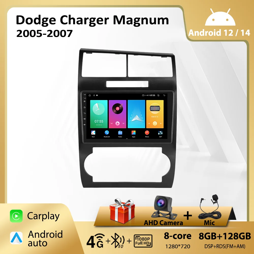 Автомагнитола 2 Din 4G Wi-Fi для Dodge Charger Magnum 2005-2007