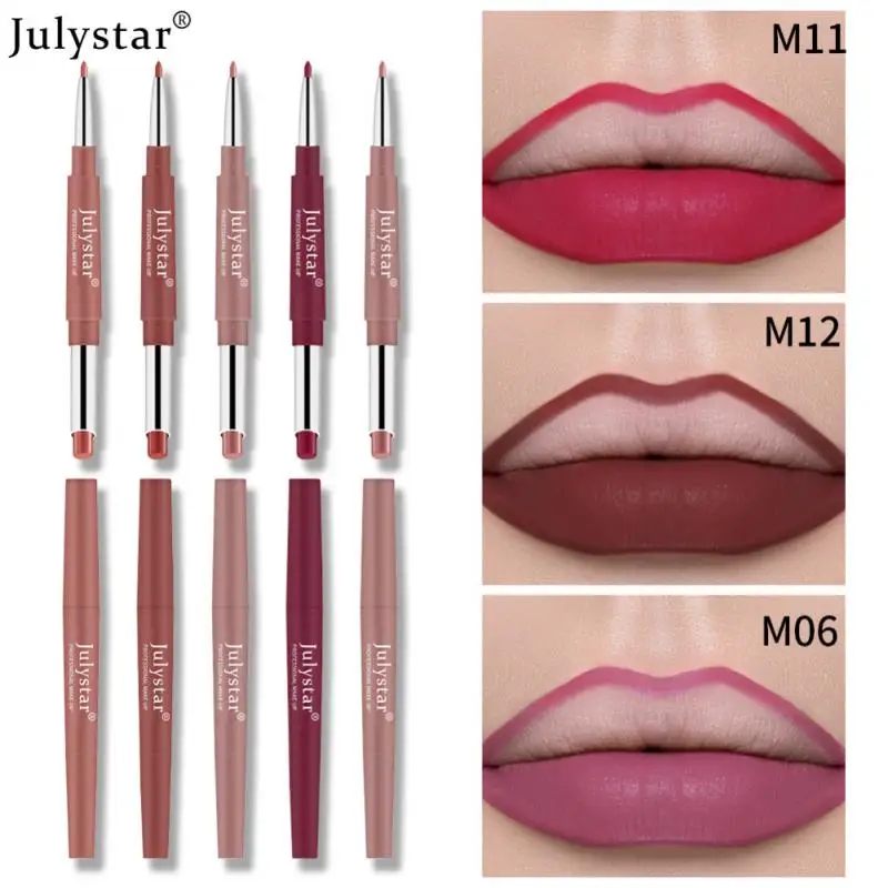 

Velvet Matte Lipstick Lip Liner Pencil 12 Colors Lip Contouring Pen Lipstick Pen Portable Makeup Pen Waterproof Cosmetics