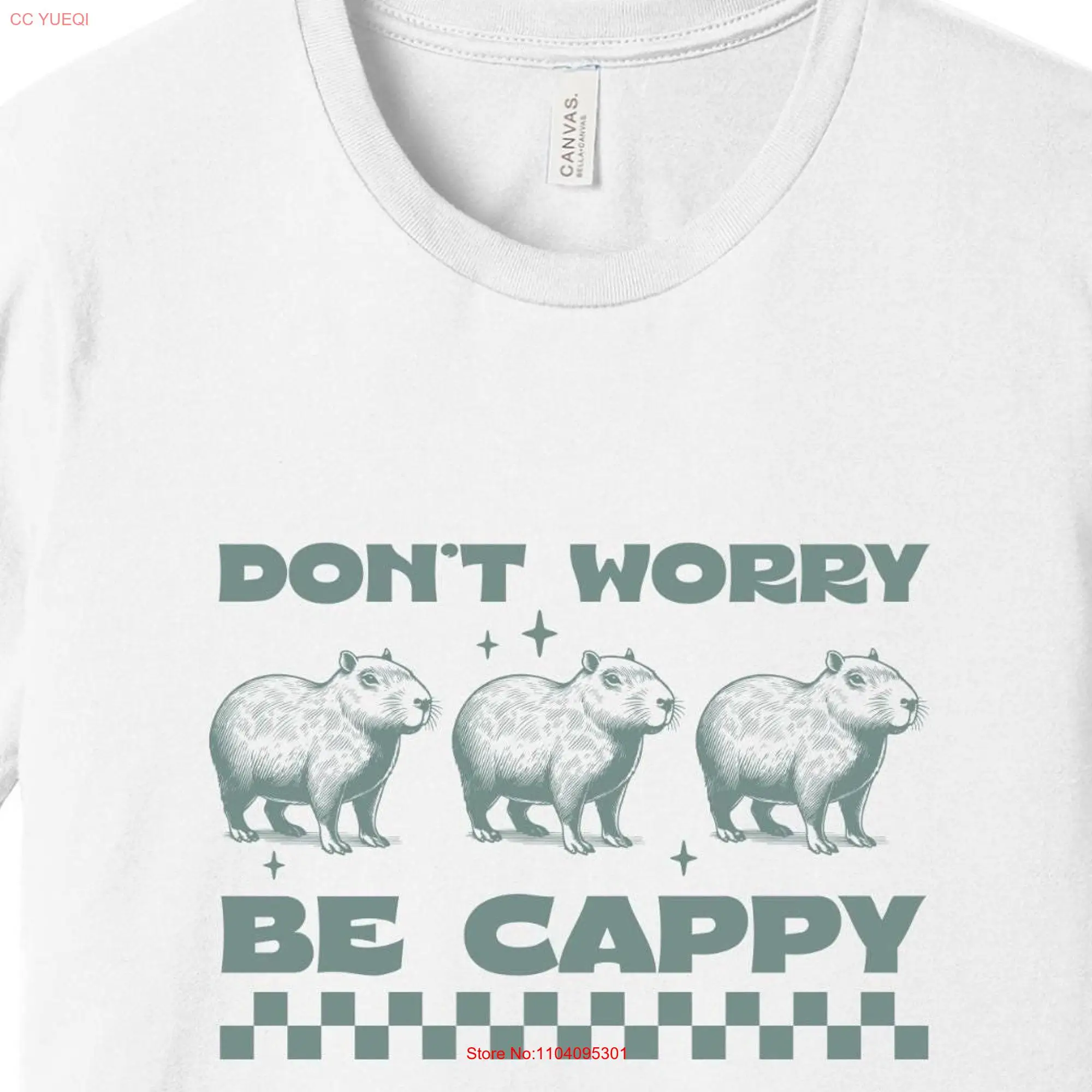 Забавная футболка с длинным или коротким рукавом Не волнуйтесь быть Капи