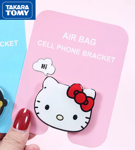 

TAKARA TOMY fashion epoxy resin cartoon Hello Kitty anti-fall mobile phone telescopic folding bracket suitable for girls