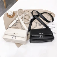 New Bag For Womens Shoulder Bags Woman Leather Personality Wings Decorated Chain Messenger Bag Womens Bag fashionable purses