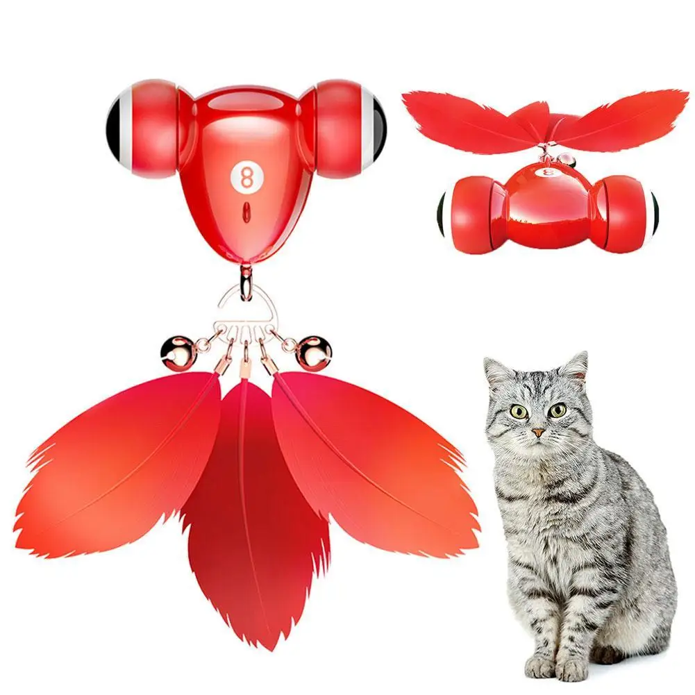 

1 Pc Red Kitifish Cat Toy Intelligent Automatic Creative Tease Small Goldfish Toy USB Charging Cat Best Partner Pet Power Toy