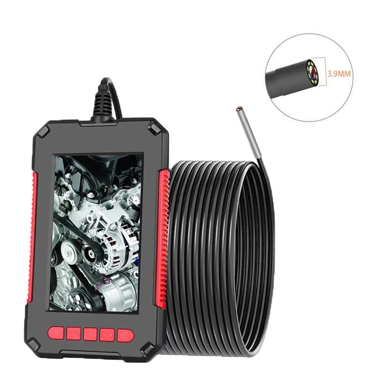 P40 промышленная камера-эндоскоп 1080P 4 3 &quotIPS 8 мм одиночный и двойной бороскоп с 8LED