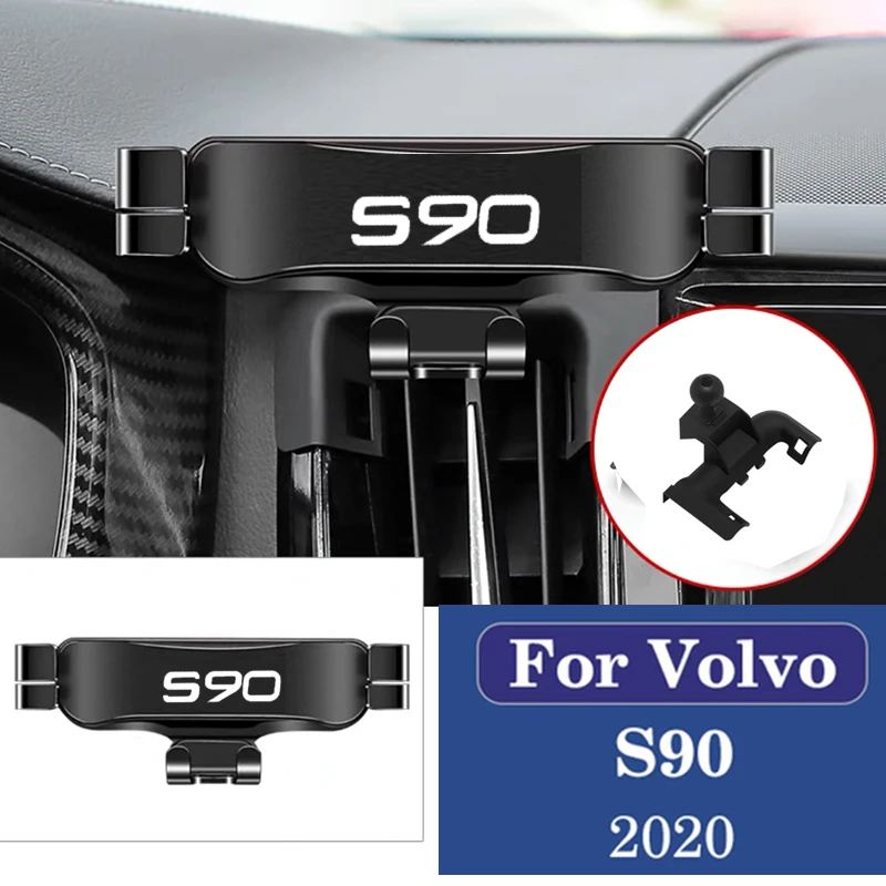 

Car Mobile Phone Holder For Volvo S90 2020 2021 Special Air Vent Mounts Stand GPS Gravity Navigation Bracket Car Accessories