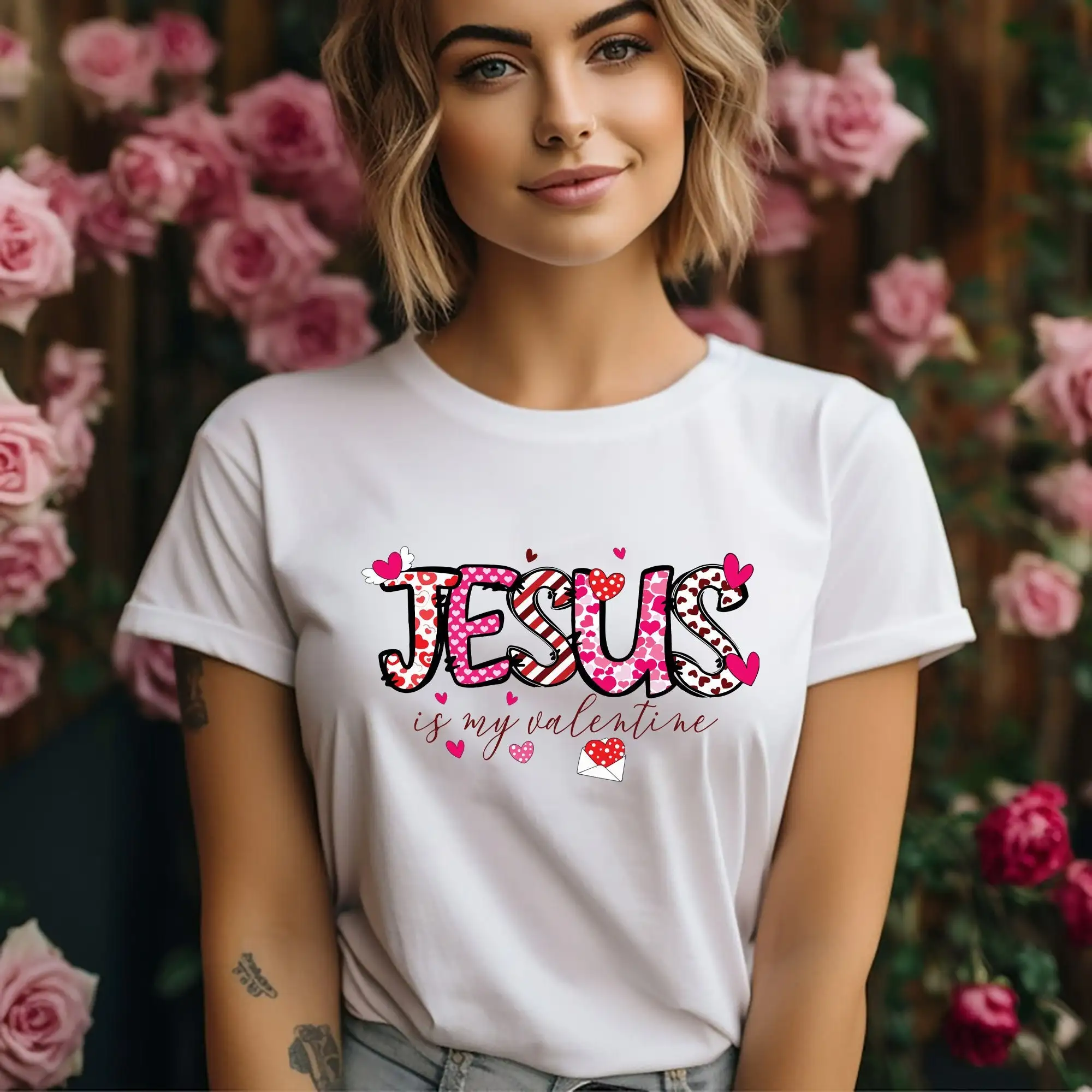 Женская футболка с надписью День Святого Валентина
