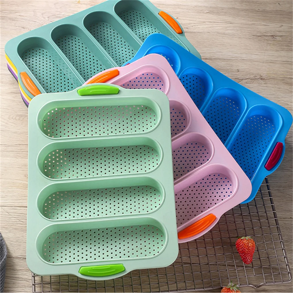 

Silicone Loaf Bread Mold Non-Stick Hotdog DIY Cooking Pan Home Kitchen Baking Tray Household Chef Bakeware