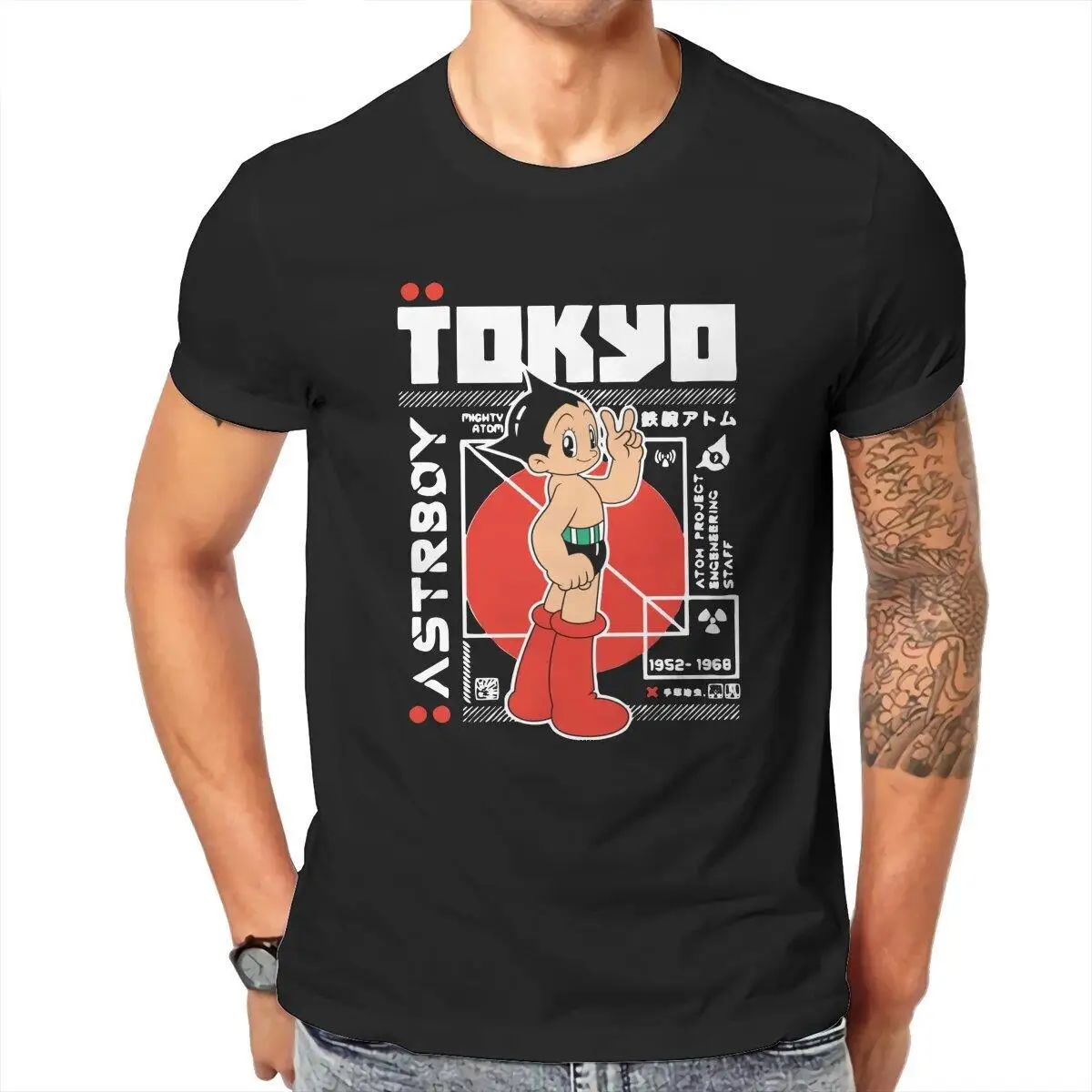 

Men's T-Shirts The Mighty Atom Funny 100% Cotton Tees Short Sleeve Astro Boy Astroboy T Shirt Round Collar Clothing Summer