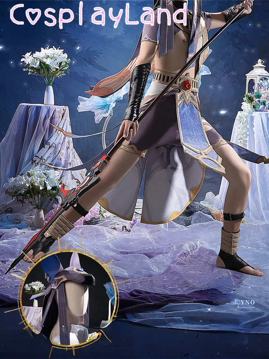 

Game Genshin Impact Cyno Cosplay Costume Halloween Costume Men Suit Cyno Costume Role Player Full Set Outfit Genshin Cosplay