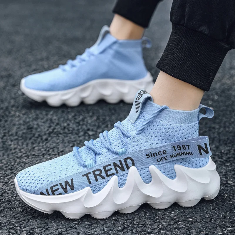 Модная мужская обувь новая дышащая спортивная с сеткой молодежные кроссовки