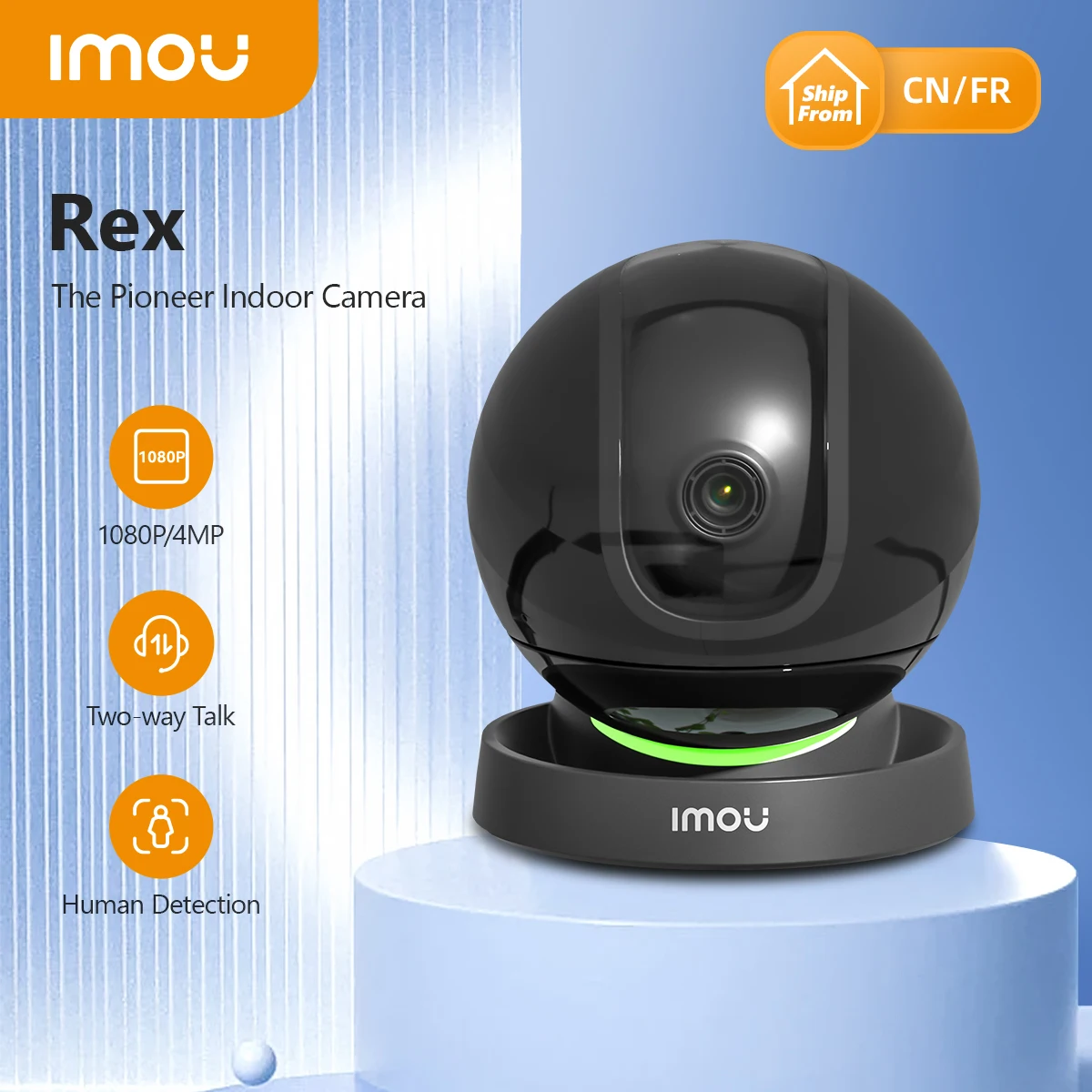 IMOU Rex 3D 5MP Wifi IP Camera Home Security 360 Camera AI Human Detection Baby Phone Camera Night Vision ptz Camera