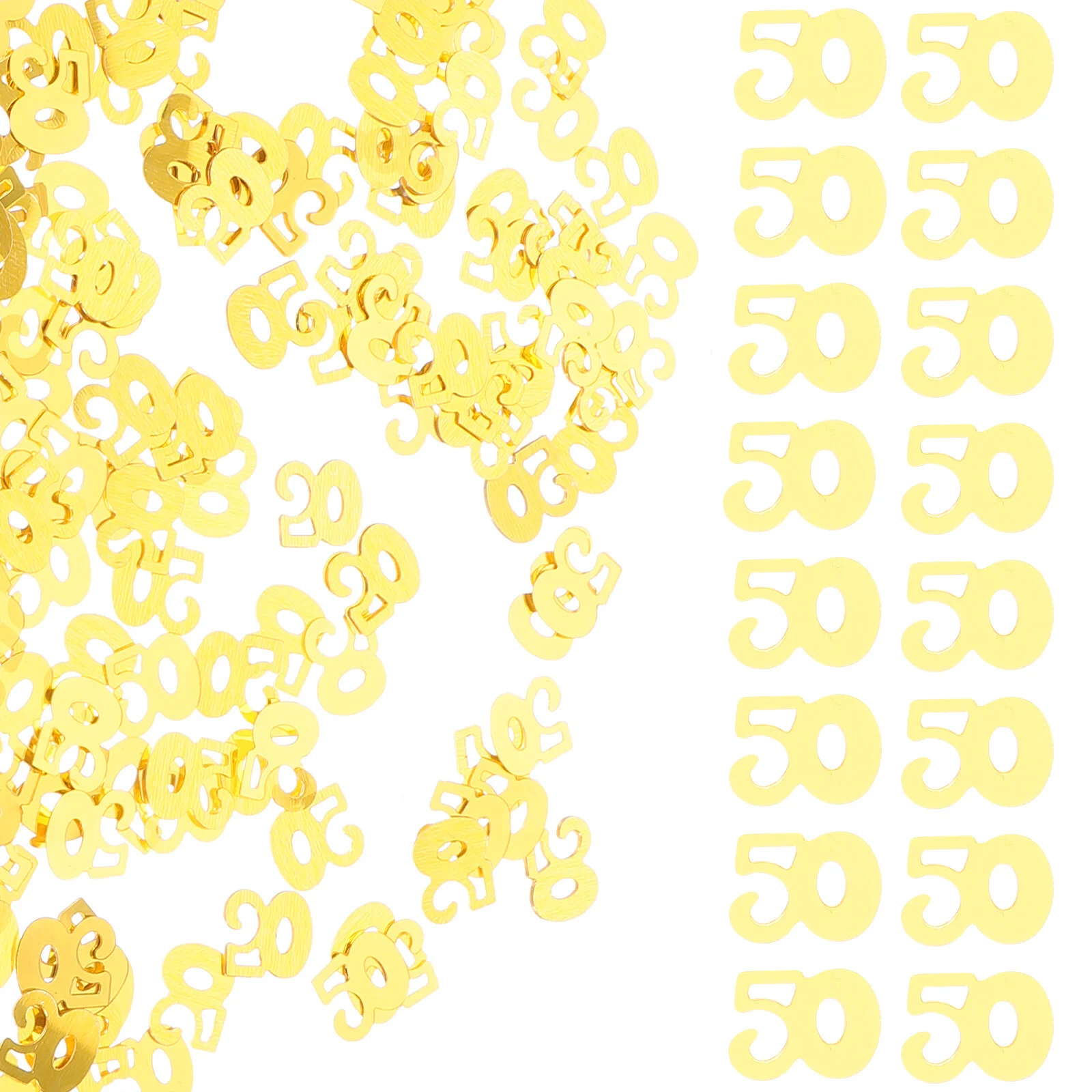 

1200pcs 50 Sequins 50th Birthday Party Table Decoration 50 for Birthday Anniversary ( Golden )