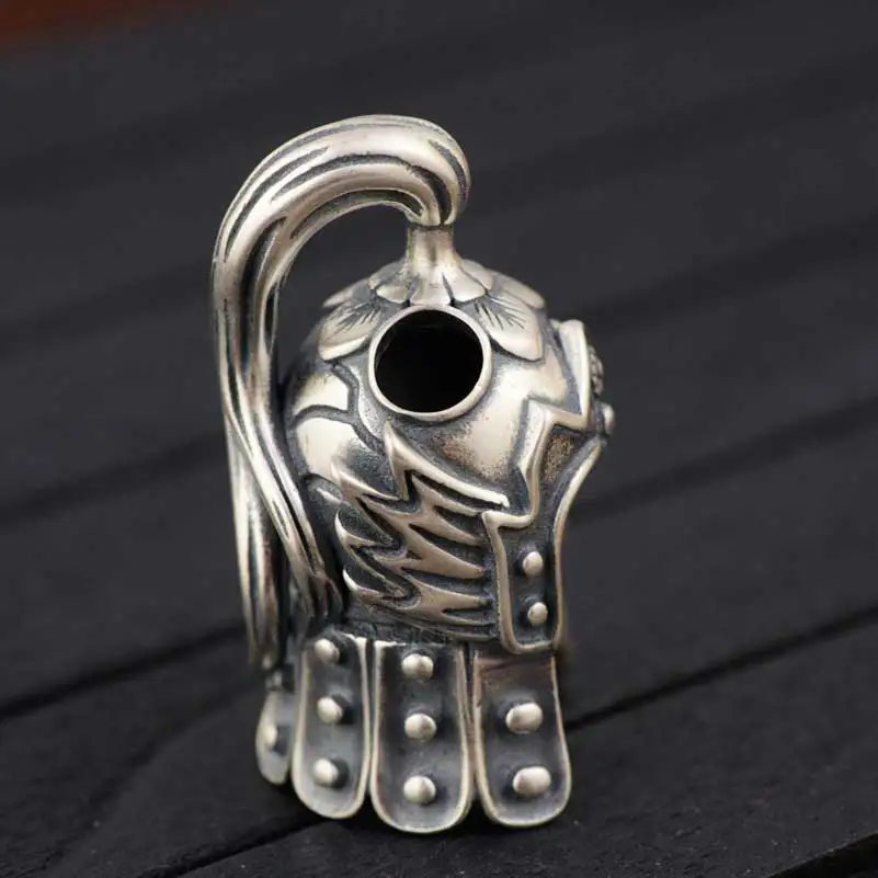 

FNJ Helmet Pendant 925 Silver Original Pure S925 Sterling Silver Pendants for Jewelry Making Men Punk