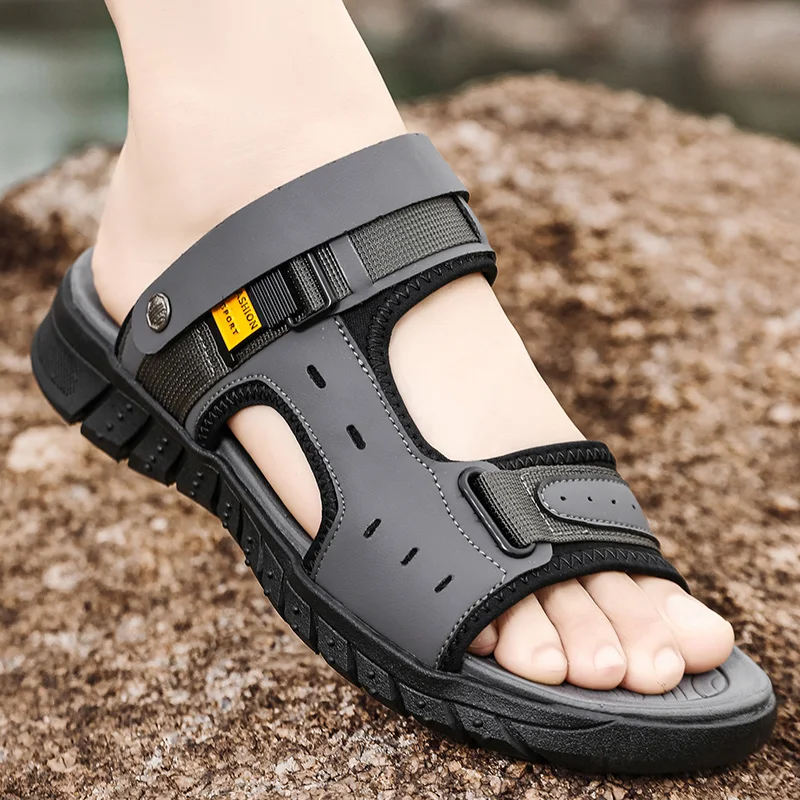 Шлепанцы мужские водонепроницаемые повседневные сандалии Нескользящие для