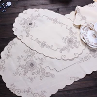 cotton embroidery table place mat pad cloth pot cup holder pan coaster christmas drink placemat mug dining tea doily kitchen