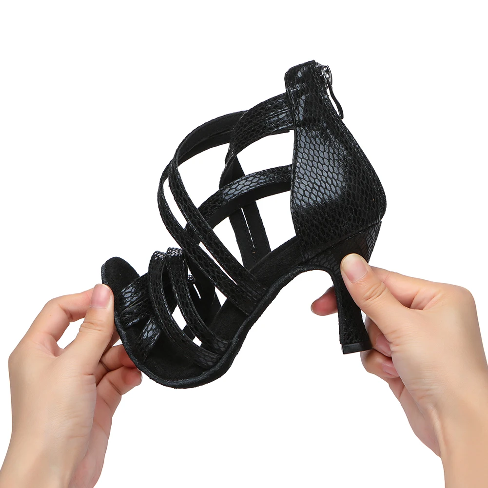 Dance Heels For Woman Dancing Latin Shoes Heeled Ballroom Tango Wedding Shoes Girls Ladies Women's Salsa Rhinestone Party Shoes