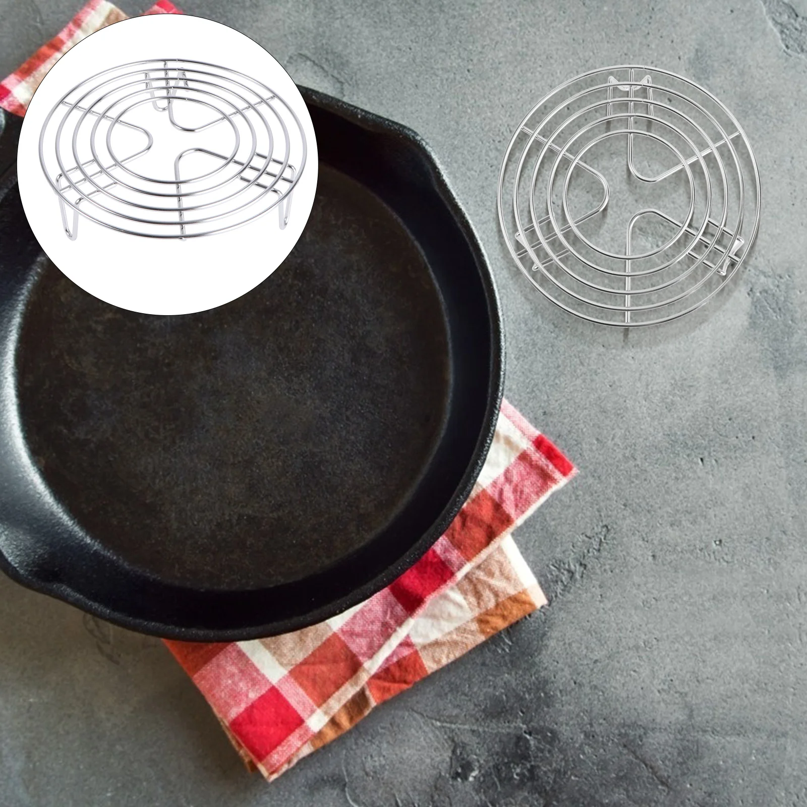 

Rack Steamer Steam Trivet Cooking Standsteaming Pot Round Cooling Baking Steel Cooker Stainless Egg Pressure Basket Tray Racks