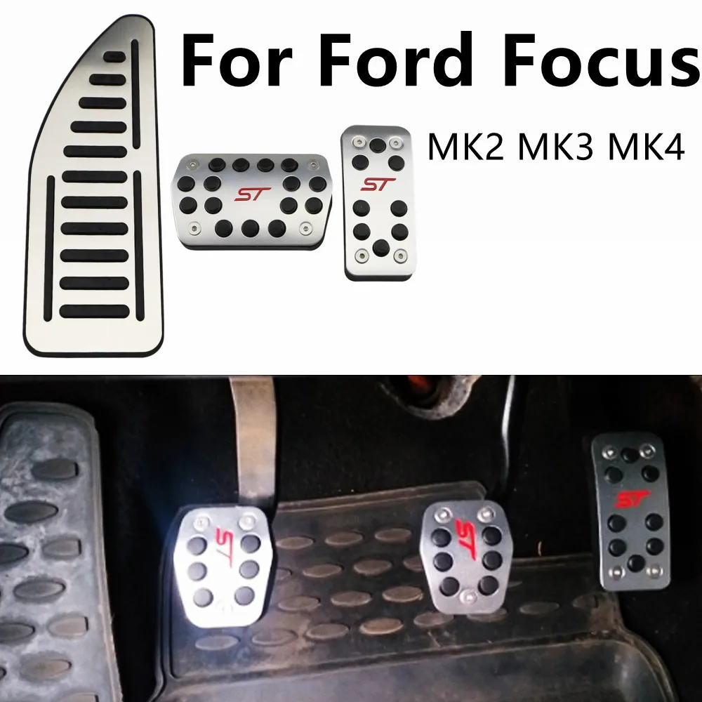 

Car Styling Sport Fuel Brake Dead Pedal Cover Set for Ford Focus 2 3 4 MK2 MK3 MK4 Kuga Escape RS ST 2005- 2017 Auto Accessories