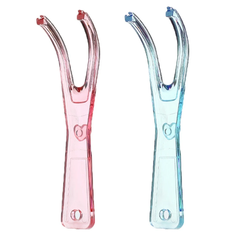 

2Pcs Floss Holder Aid Oral Picks Teeth Care Interdental Durable Teeth Cleaning Breath Fresh Oral Care Tool