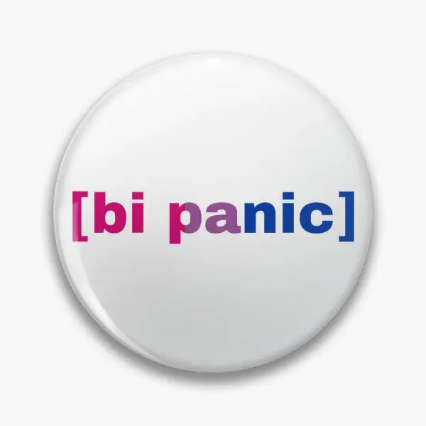 

Bi Panic Soft Button Pin Jewelry Clothes Gift Creative Lapel Pin Cartoon Hat Funny Collar Fashion Badge Lover Brooch Decor