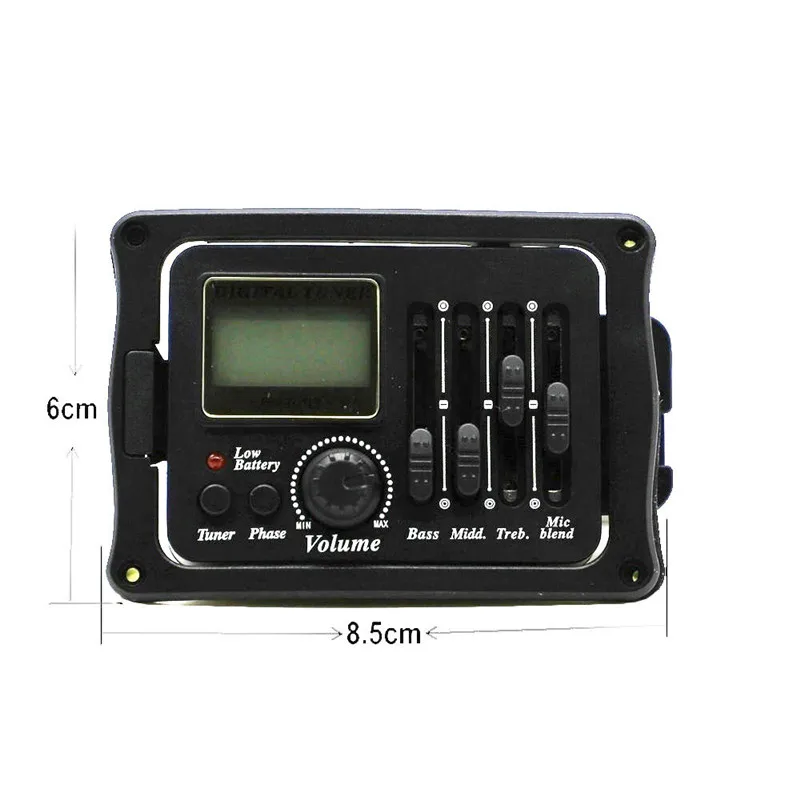 

Acoustic guitar pickups 4-band EQ preamp with microphone tuner(NO button battery)