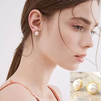 unusual earrings stainless steel stud earrings gold for women brincos 2021 feminino minimalist jewelry wholesale peal earrings