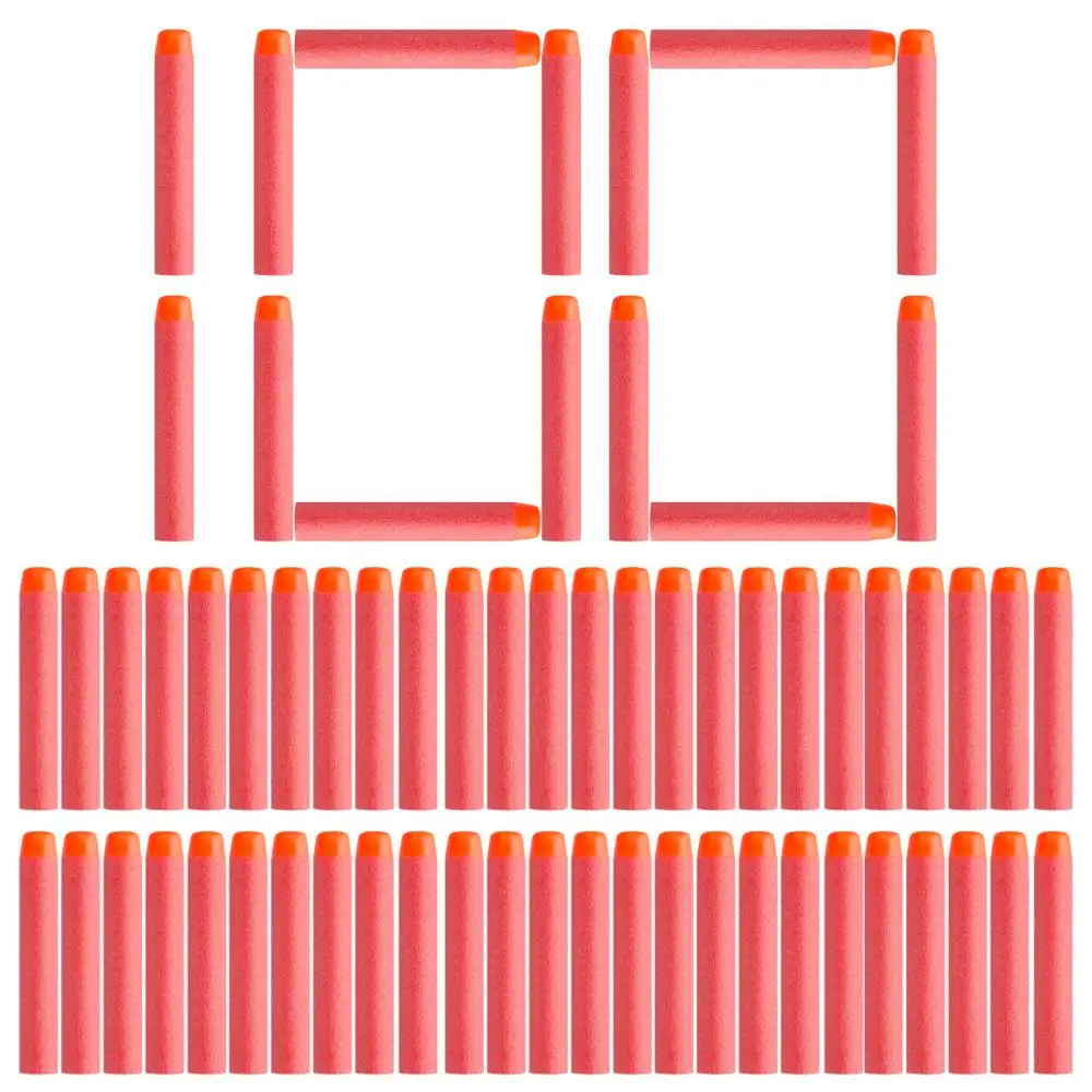 

100PCS for Nerf Bullets Soft Hollow Hole Head 7.2cm Refill Darts Toy Gun Bullets for Nerf Series Blasters Xmas Kid Children Gift