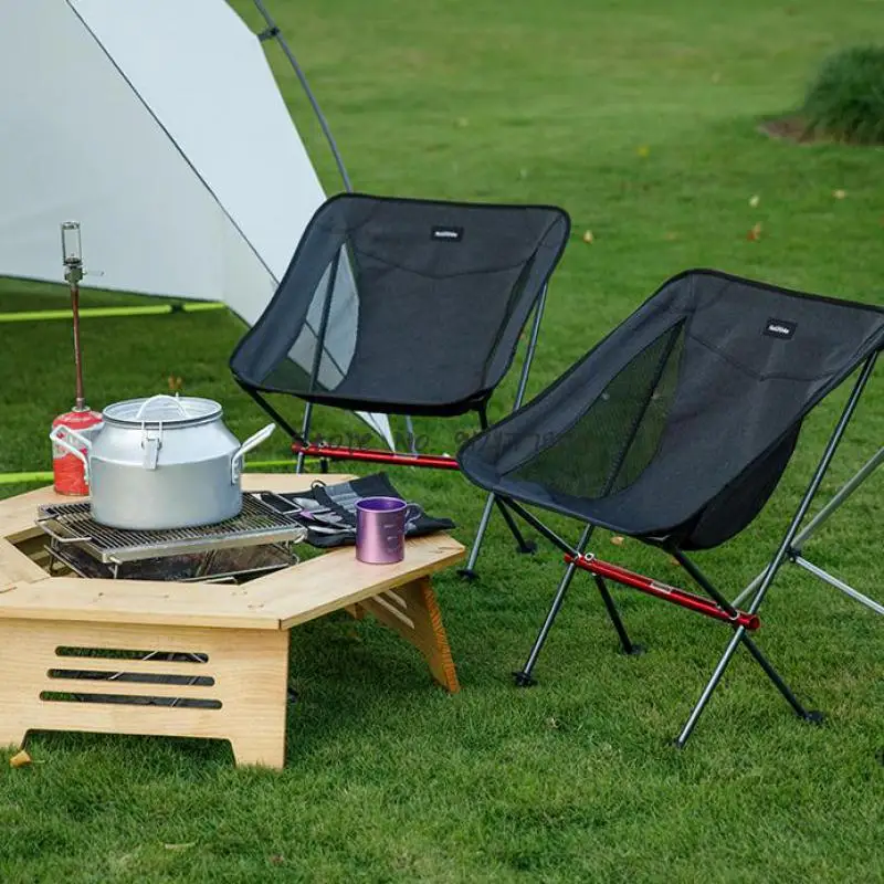 Ultralight Outdoor Folding Chair Portable Fishing Backrest Small Stool Camping Moon | Beach Chairs