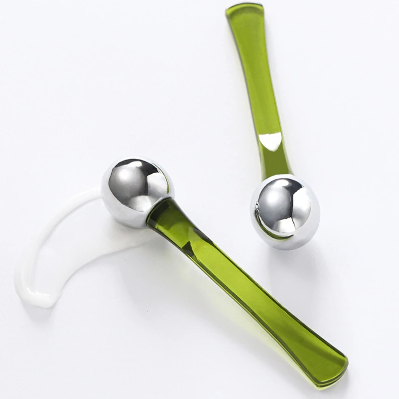 

Eye Skin Massager Unbreakable Reduce Puffiness Zinc Alloy Eye Cream Applicator Eye Serum Roller Ball Massager Stick for Women