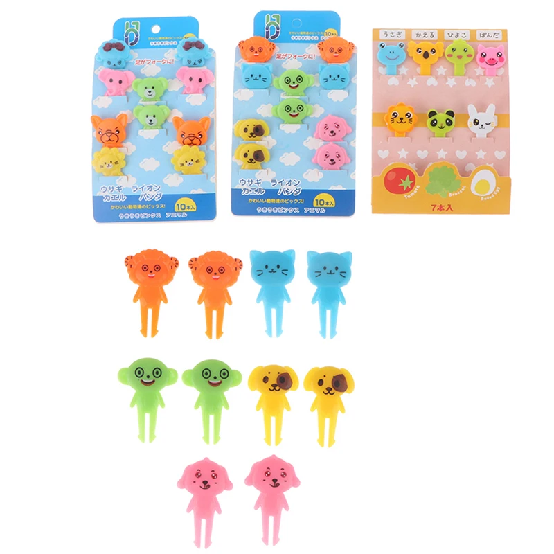 

Mini Children'S Cartoon Fruit Fork Animal-Shaped Fork Lunch Bento Box Fork Party Decoration Cake Dessert Snack Fork Fruit Fork