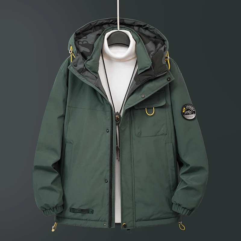 2022 new winter down jacket men's work clothes thickened warm keeping fashion brand white duck down 90 down coat