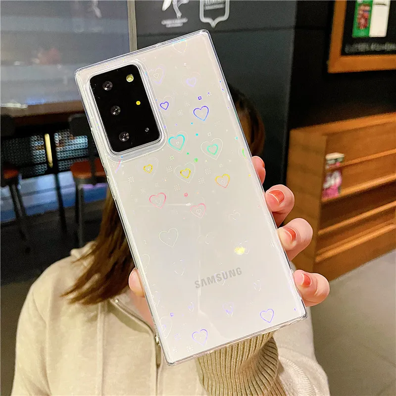 love heart phone case for samsung galaxy a53 a51 a71 a52 a32 a72 a12 s20 fe s22 s21 plus note 20 ultra a50 a21s a31 back cover free global shipping